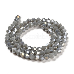 Opaque Solid Color Electroplate Glass Beads Strands&nbsp;GLAA-F029-P4mm-A14