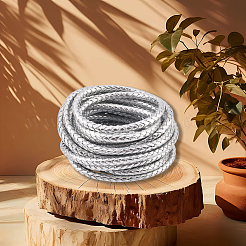 5M Braided Round PU Leather Jewelry Cord&nbsp;OCOR-GF0004-96B-04