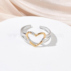 304 Stainless Steel Cuff Open Rings&nbsp;RJEW-Z121-02GP-04