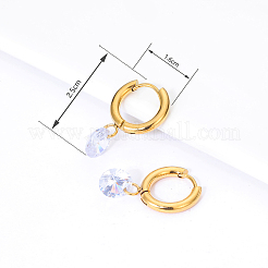 Fashionable Brass Rhinestone Hoop Earrings&nbsp;XN7897
