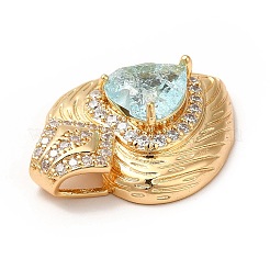 Rack Plating Brass & Rhinestone Pendants&nbsp;KK-H438-07G-02