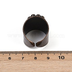Brass with Natural Labradorite Cuff Rings&nbsp;RJEW-Z112-02R-02