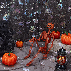 Halloween Polyester Mesh Fabric&nbsp;AJEW-WH0314-852C