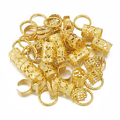 120Pcs 4 Styles Iron Dreadlocks Beads Hair Decoration&nbsp;FIND-TA0005-09G