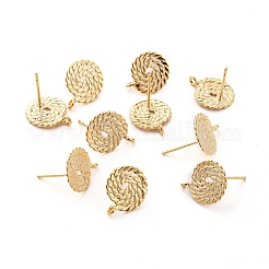 Brass Stud Earring Findings&nbsp;X-KK-T016-52G