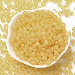Luminous Glow in the Dark Transparent Glass Round Beads&nbsp;GLAA-F124-B05