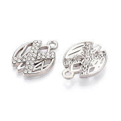 Alloy Rhinestone Pendants&nbsp;FIND-N008-04P