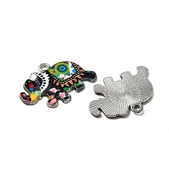 Platinum Tone Alloy Enamel Pendants&nbsp;FIND-XCP0003-48