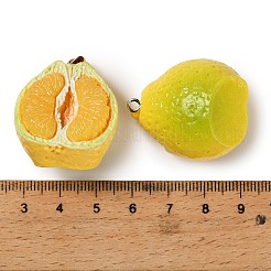 Opaque Resin Imitation Fruit Pendants&nbsp;RESI-H045-01B-02