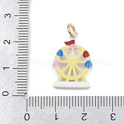 Amusement Park Brass Enamel Pendants&nbsp;KK-CBA7736-01B