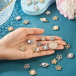 32Pcs 8 Styles Alloy Rhinestone Pendants&nbsp;FIND-TA0006-35
