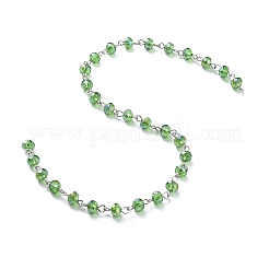 Handmade Electroplate Glass Beaded Chains&nbsp;X-AJEW-JB00528-05