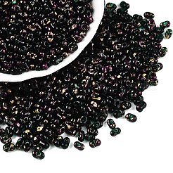 Picasso Spray Painted Glass Seed Beads&nbsp;SEED-T006-04-14