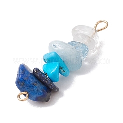 10Pcs 10 Styles Mixed Gemstone Chip Beaded Connector Charms&nbsp;PALLOY-JF02872