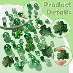 86Pcs 3 Styles Plastic Imitation Pearl Round No Hole Beads&nbsp;OACR-SP0001-73
