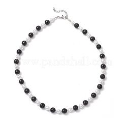Glass Pearl Beads Necklace & Bracelet & Dangle Earring Sets for Women&nbsp;SJEW-JS01322