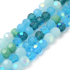 Electroplate Glass Beads Strands&nbsp;EGLA-P048-AM
