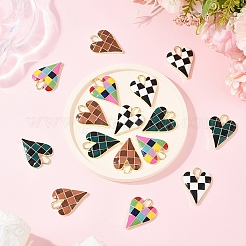 5Pcs Rack Plating Alloy Enamel Pendants&nbsp;ENAM-YW0006-59