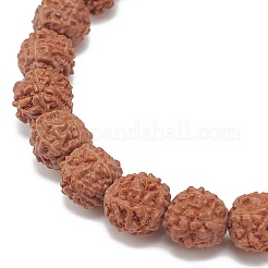 4Pcs 4 Style Natural Rudraksha Mala Bead Bracelets Set&nbsp;BJEW-JB08979