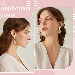 10 Pairs Brass Hoop Earring Finding&nbsp;KK-BBC0019-32