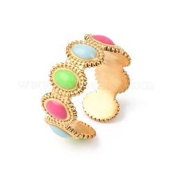 304 Stainless Steel Cuff Rings for Women&nbsp;LS-RJEW-D334-02E-G