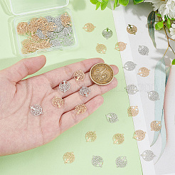 80Pcs 2 Colors Long-Lasting Plated Brass Links Connector Charms&nbsp;KK-UN0003-18