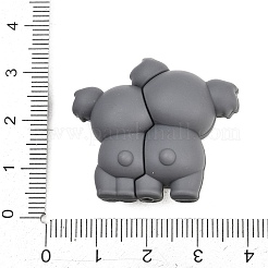 Valentine's Day Heart Silicone Focal Beads&nbsp;SIL-F022-01C