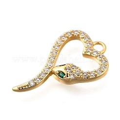 Brass Micro Pave Cubic Zirconia Pendants&nbsp;KK-B147-06A-G