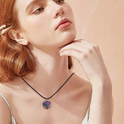 Natural Agate Cage Pendant Necklace DIY Making Kit&nbsp;DIY-PH0005-90