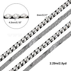 2.5 Yards Hot Fix 304 Stainless Steel Spike Stud Nailhead Trim&nbsp;DIY-FG0003-32