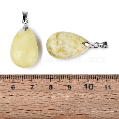 Natural Yellow Mustard Jasper Pendants&nbsp;G-N362-03P-12