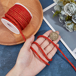 10 Yards Round Polyester Golde Metallic Cord&nbsp;OCOR-BC0007-51A