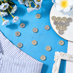 20Pcs 2 Colors Alloy Buttons&nbsp;BUTT-GF0004-09