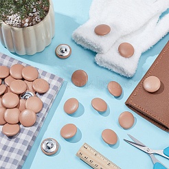 30Pcs 1-Hole PU Leather Shank Buttons&nbsp;BUTT-NB0001-92A