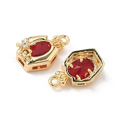 Brass Micro Pave Cubic Zirconia Pendants&nbsp;KK-S531-06G