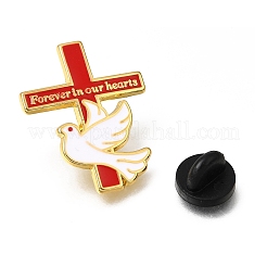 Forever in Our Hearts Cross & Dove Enamel Pins&nbsp;AL-CBA78D1-01G