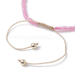 5Pcs 5 Colors Natural Shell Heart & Seed Braided Bead Bracelets Set&nbsp;BJEW-JB10039-02