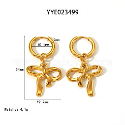 Elegant 304 Stainless Steel Bowknot Hoop Earrings&nbsp;CR5364-7