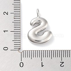 Rack Plating Brass Balloon Letter Pendants&nbsp;KK-C050-01P-S