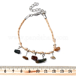 12Pcs 12 Colors Natural & Synthetic Gemstone Chip Charm Bracelets for Men Women&nbsp;BJEW-G743-03