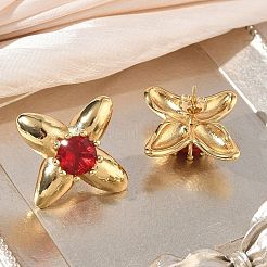 304 Stainless Steel Pave Cubic Zirconia Stud Earrings&nbsp;SA-CBA2696-30G-02