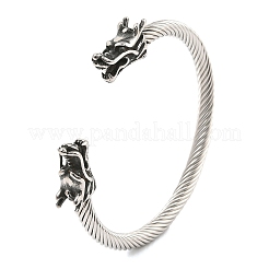 Viking 304 Stainless Steel Open Cuff Bangles for Men&nbsp;BJEW-U001-06B-AS
