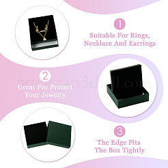 5Pcs Rhombus Textured Cardboard Jewelry Packing Boxes with Sponge Inside&nbsp;CBOX-TA0001-18E