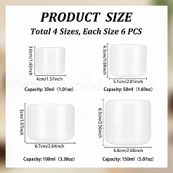 24Pcs 4 Styles Plastic Empty Portable Facial Cream Jar&nbsp;CON-WA0001-18