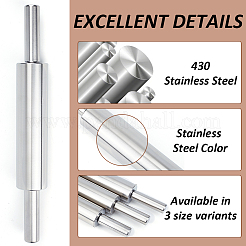 3Pcs 3 Styles 430 Stainless Steel Clay Rolling Pins&nbsp;AJEW-BC0007-16