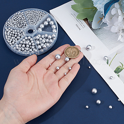 1070Pcs 6 Styles ABS Plastic Imitation Pearl Beads&nbsp;OACR-PH0004-54