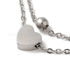 304 Stainless Steel 2-strand Chain Bracelets&nbsp;BJEW-L673-024P