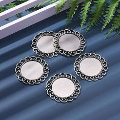 Metal Alloy Cabochon Settings&nbsp;PALLOY-A15624-AS-NF