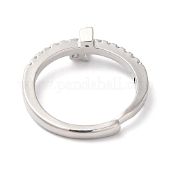Rack Plating Brass Clear Cubic Zirconia Constellation Adjustable Rings for Women&nbsp;RJEW-S407-08P-12