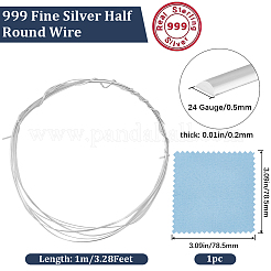 999 Fine Silver Sterling Silver Wires&nbsp;STER-BBC0006-65D